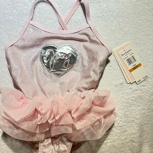 🩷5/$25 Juicy Couture Pink and Silver Swimsuit 3T